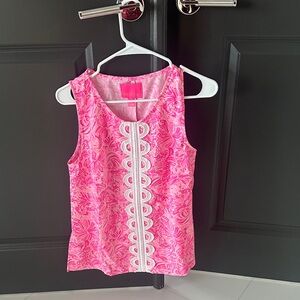 NWOT Lilly Pulitzer Pink and White Floral Tank Top